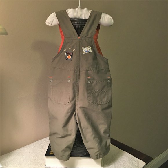CARTER'S "Bear Scout" Snap-Bottom Overalls - Picture 6 of 12